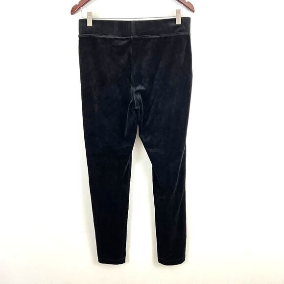Talbots Black Velour Pull on Pants Stretch Leggings Women Size Medium NEW - Picture 2 of 10